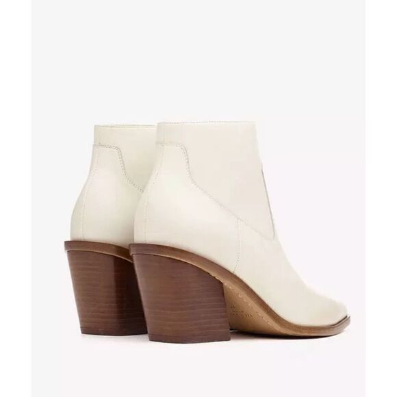 RAG & BONE Razor Leather Ankle white leather Boots Women size 37, 6.5 MSRP: $495 - Picture 1 of 13